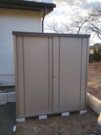 群馬県高崎市のお客様の展示現品物置設置工事