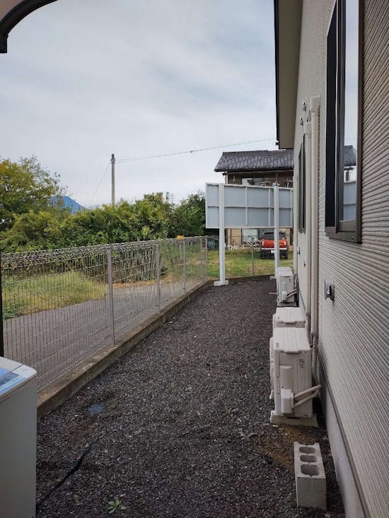 工事前　群馬県前橋市のお客様のサンキン物置工事