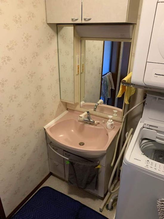 工事前　埼玉県加須市のお客様の洗面化粧台交換工事