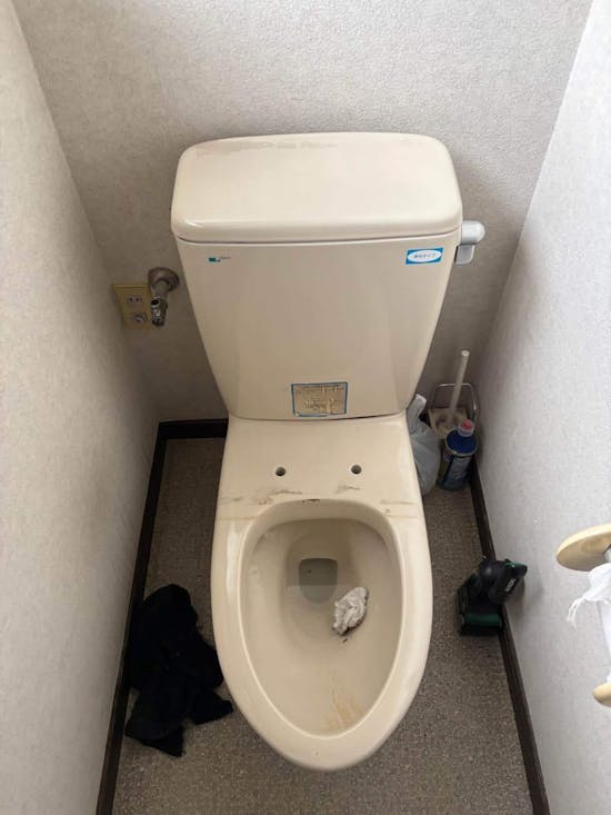 工事前　茨城県つくば市のお客様の温水洗浄便座交換工事