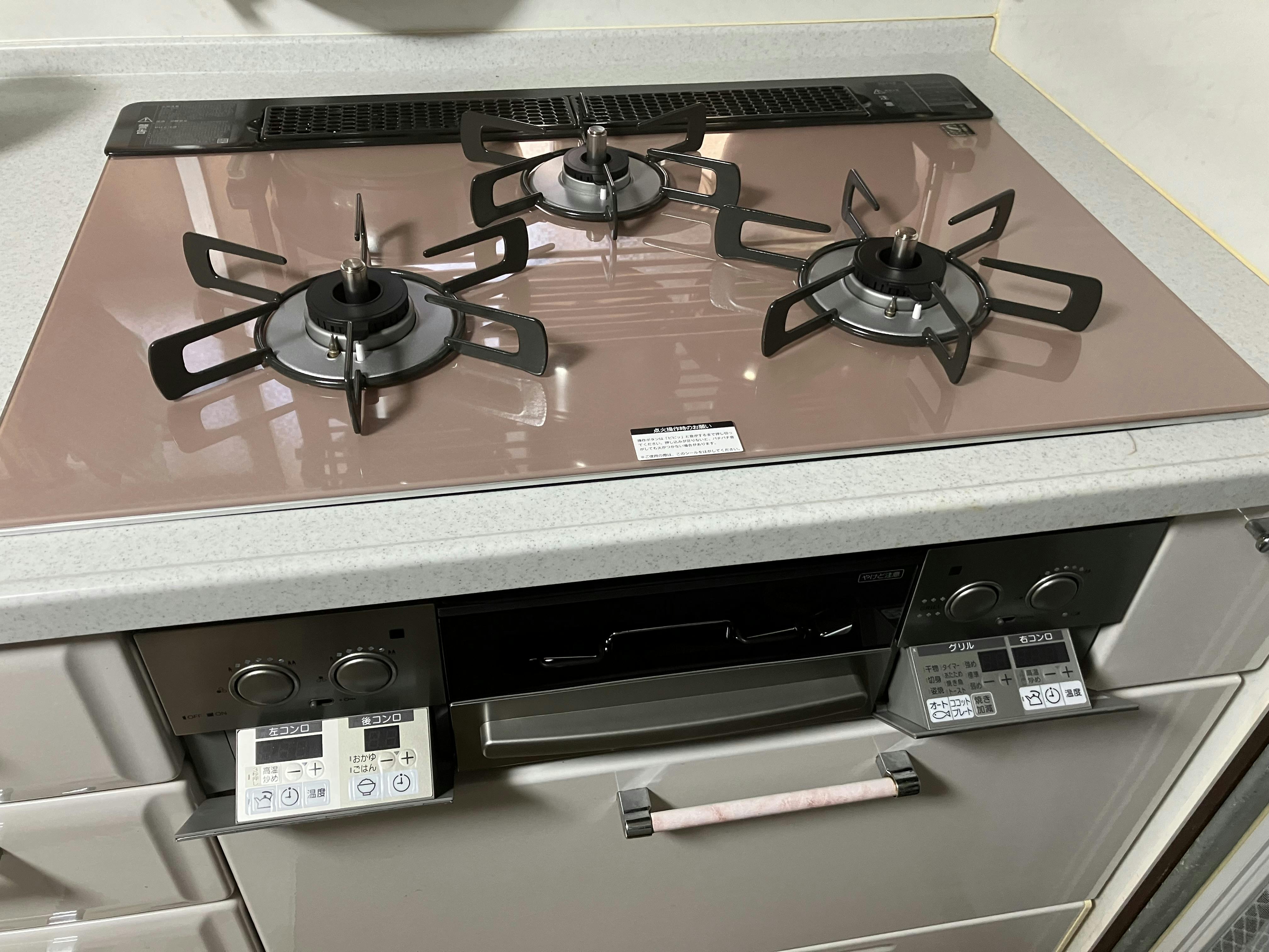 ビルトイン　ガスレンジ 佐倉市のお客様のビルトインコンロ・ガスコンロ工事 /リフォーム