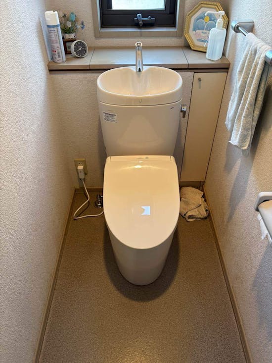 工事後　茨城県石岡市のお客様のTOTOEXトイレ交換工事