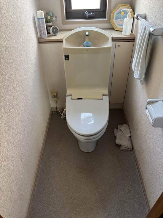 工事前　茨城県石岡市のお客様のTOTOEXトイレ交換工事
