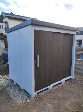 群馬県沼田市のお客様の物置設置工事