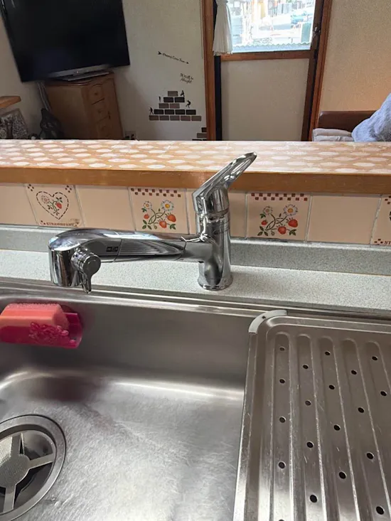 工事前　山梨県大月市のお客様のキッチン水栓工事