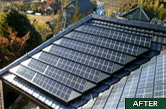 工事後 愛知県のお客様の太陽光発電設置工事