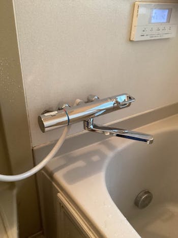 神奈川県茅ヶ崎市のお客様の浴室水栓交換工事　具体的な工事内容1