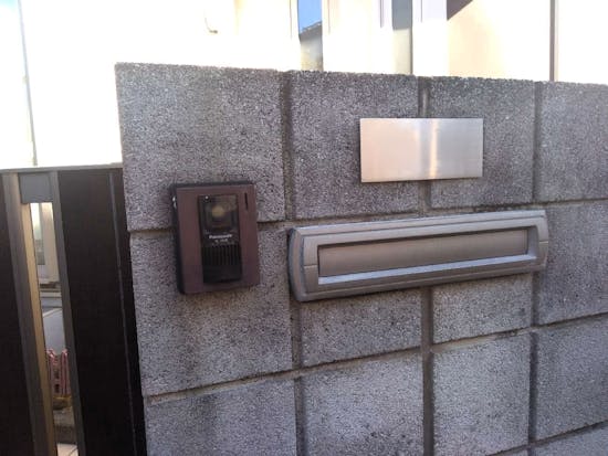 工事前　東京都昭島市のお客様のドアホン設置工事