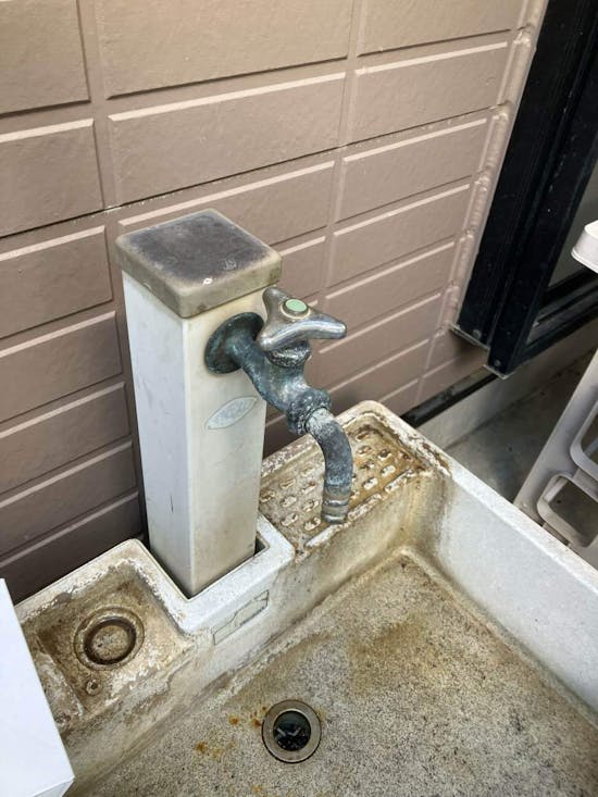 工事前　埼玉県本庄市のお客様の立水栓交換工事