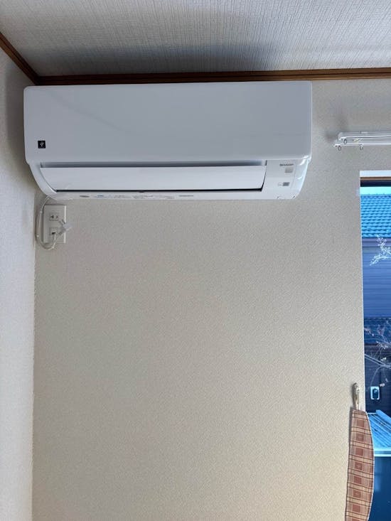 工事後 栃木県塩谷郡のお客様のエアコン新規取付工事