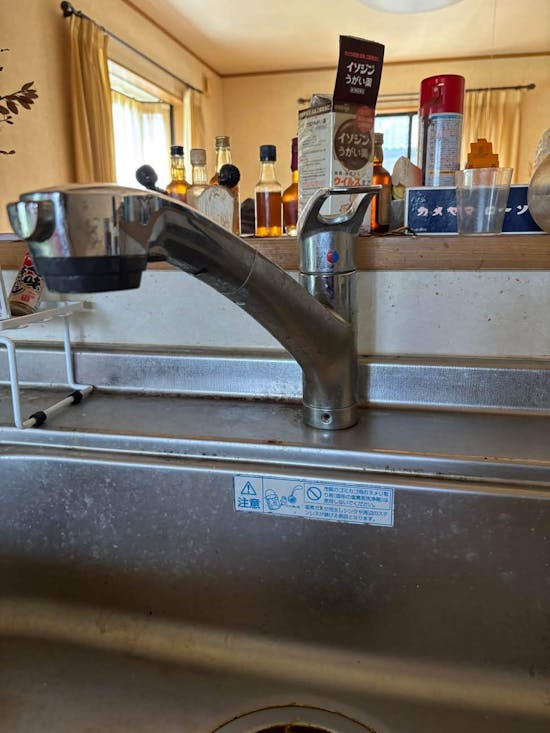 工事前　茨城県北茨城市のお客様の水栓交換工事 