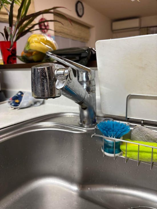 工事前　茨城県桜川市のお客様の蛇口交換工事 