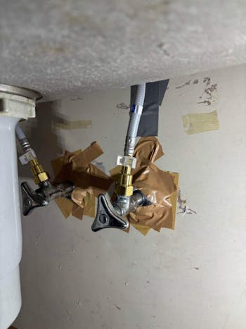 茨城県龍ヶ崎市のお客様のキッチン水栓交換工事　具体的な工事内容1