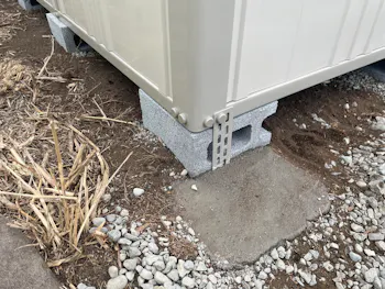 静岡県富士宮市のお客様のタクボ物置設置工事　具体的な工事内容1