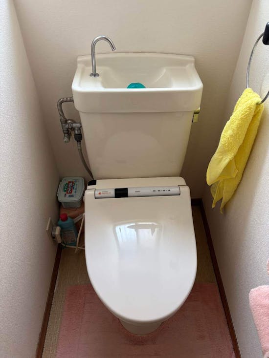 工事前　茨城県土浦市のお客様の便座交換工事