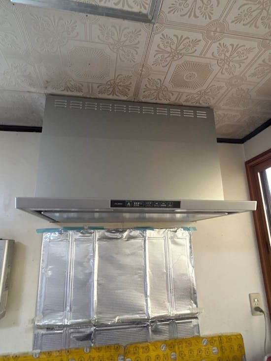 工事後 福島県南相馬市のお客様のレンジフード+洗面台水栓交換工事