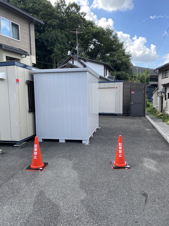 工事後　京都府のお客様のバイク保管庫設置工事