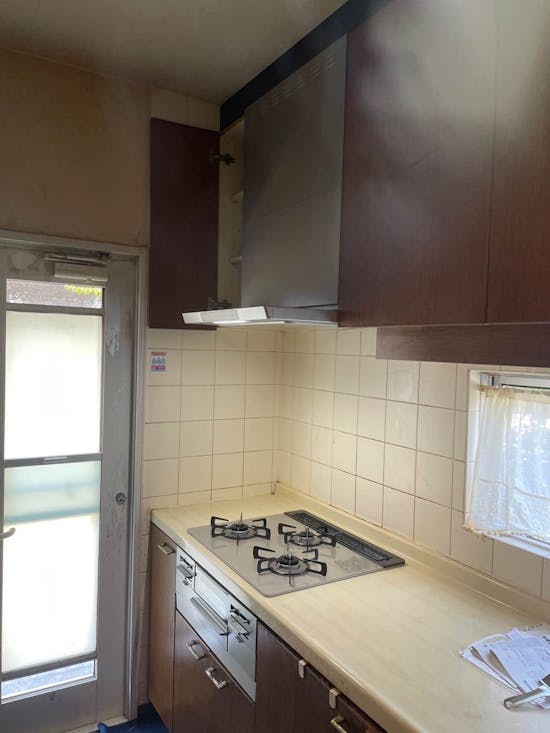 工事後　山梨県上野原市のお客様のビルトインコンロ工事