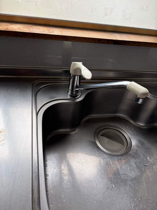 工事前　千葉県市川市のお客様のワンホール混合水栓工事