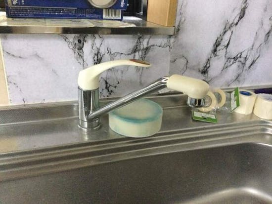 工事前　東京都青梅市のお客様の水栓、浄水器取付工事