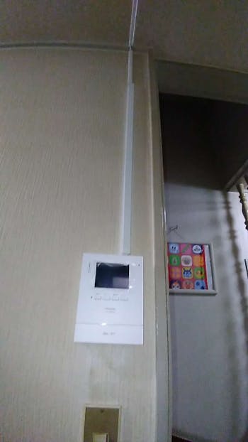 東京都西多摩郡のお客様のドアホン取付工事　具体的な工事内容1