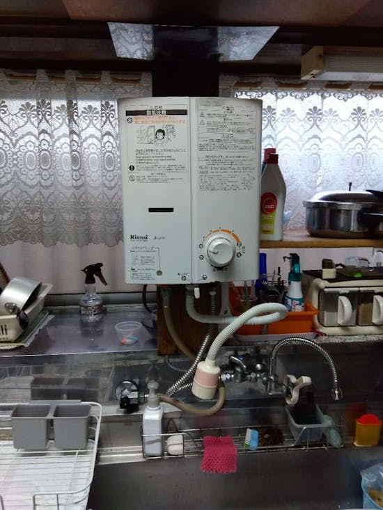 工事前 東京都青梅市のお客様のガス瞬間湯沸器交換工事