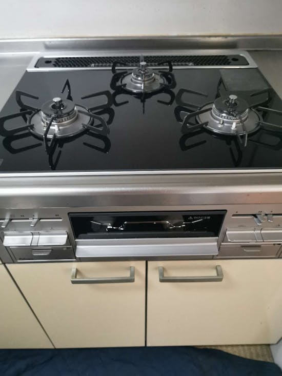 工事後 神奈川県茅ヶ崎市のお客様のビルトインコンロ交換工事