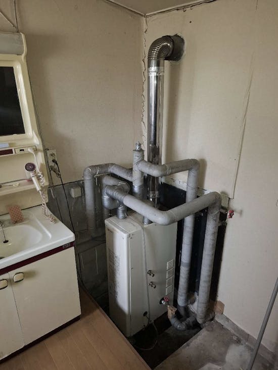 工事前　宮城県大崎市のお客様のノーリツ石油給湯器交換工事