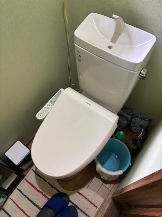 工事前　茨城県小美玉市のお客様のウォシュレット交換工事