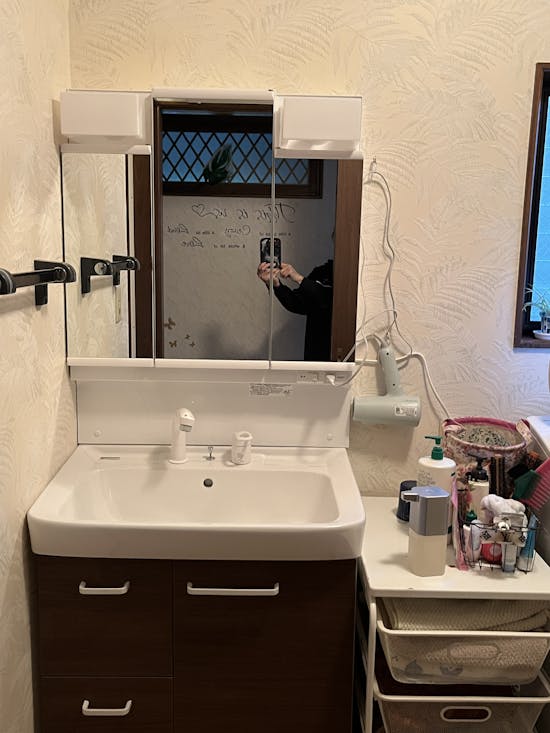工事後　相模原市中央区のお客様の洗面化粧台工事