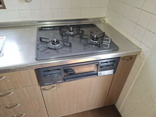 工事後 宮城県大崎市のお客様のビルトインコンロ交換、浴室水栓交換工事