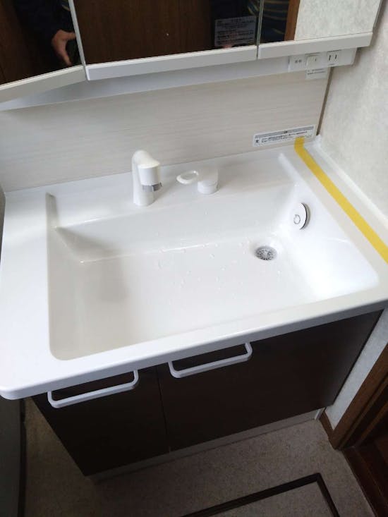 工事後 神奈川県大和市のお客様の洗面化粧台交換工事