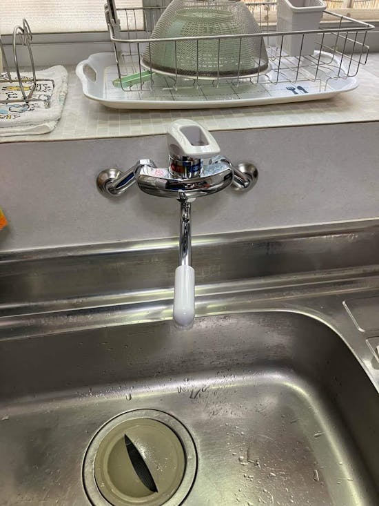 工事後　埼玉県本庄市のお客様の壁付け混合栓交換工事