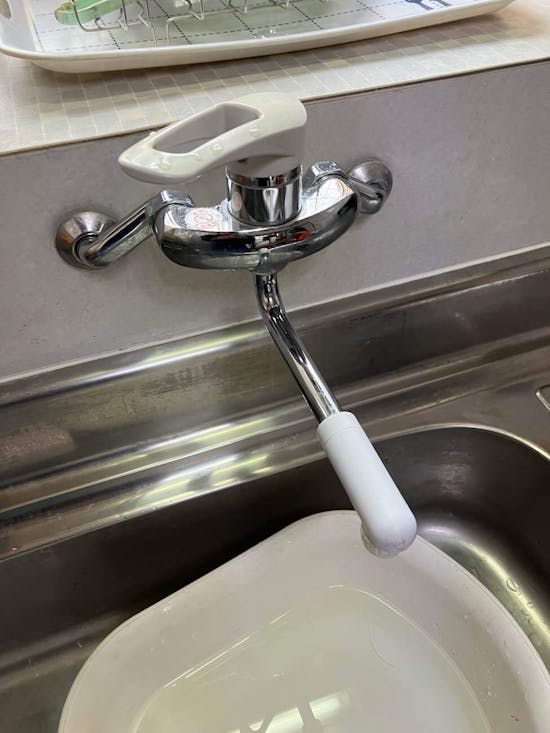 工事前　埼玉県本庄市のお客様の壁付け混合栓交換工事