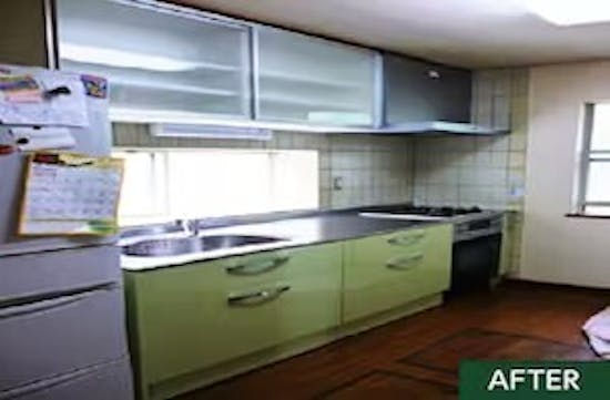 工事後 千葉県のお客様のシステムキッチン設置工事