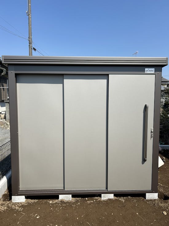 工事後 茨城県のお客様の物置設置工事