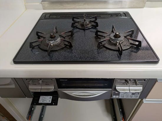 工事前　静岡県浜松市のお客様のビルトインコンロ交換工事 