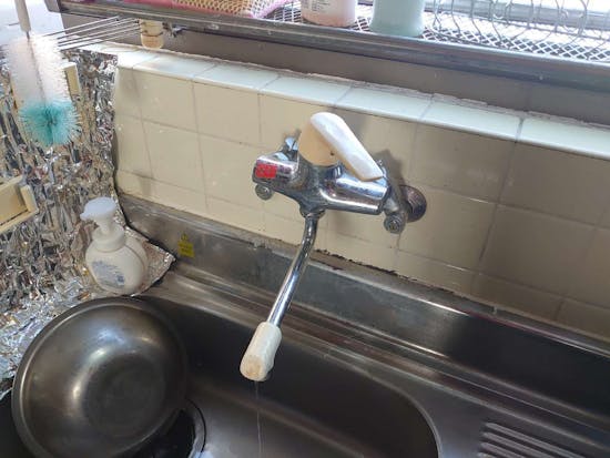 工事前　愛知県名古屋市のお客様のキッチン水栓交換工事