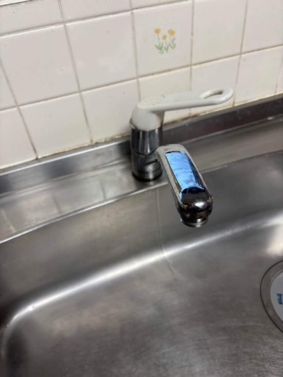 工事前　茨城県取手市のお客様のキッチン水栓交換工事