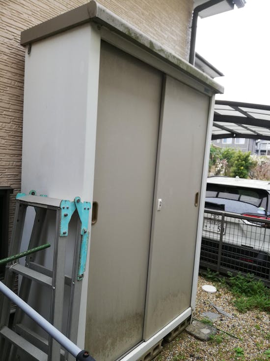 工事前　半田市のお客様の物置・倉庫工事