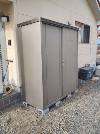 群馬県みどり市のお客様の物置設置工事