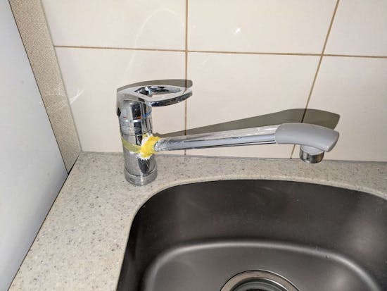 工事前　静岡県静岡市のお客様の混合栓交換　工事