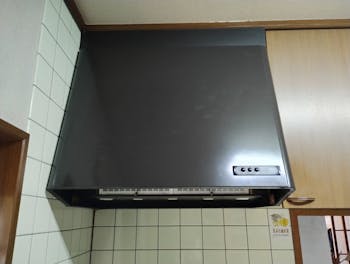 佐野市のお客様のレンジフード交換工事　具体的な工事内容1