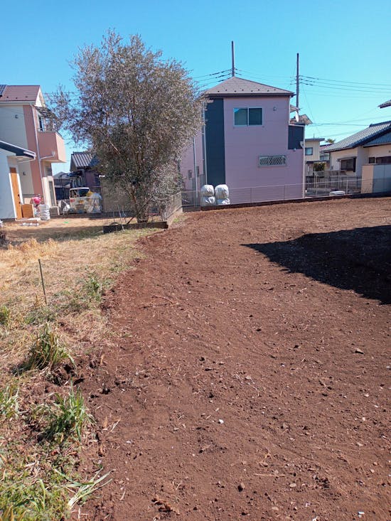工事前　狭山市のお客様のフェンス設置工事