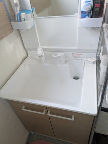 静岡県のお客様の洗面台取替工事