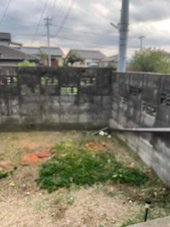 工事前　田川郡香春町のお客様の物置工事