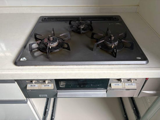 工事前　神奈川県相模原市のお客様のビルトインコンロ交換工事