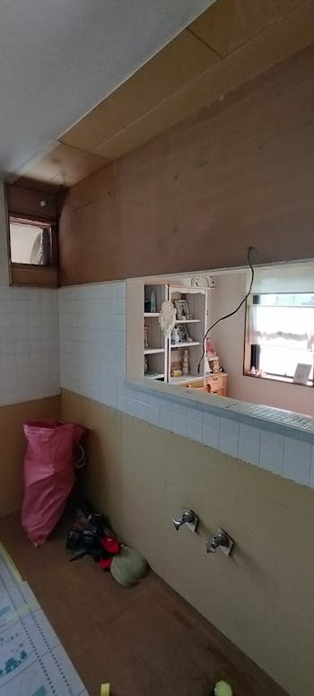 青梅市のお客様のキッチン・システムキッチン工事　具体的な工事内容1