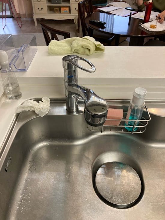 工事前 静岡県浜松市のお客様のキッチン水栓交換工事