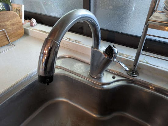 工事前　静岡県静岡市のお客様の水栓取付工事